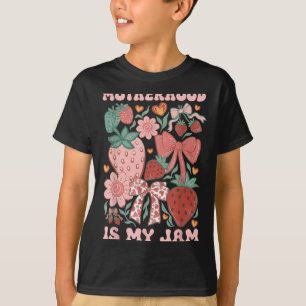 Camiseta Maternidad es Mermelada Boho Fresa Gráfico Madres