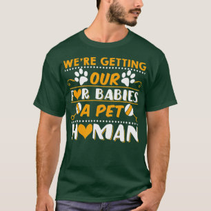 Camiseta Maternidad Esperando Embarazo Para Los Bebés Gato 