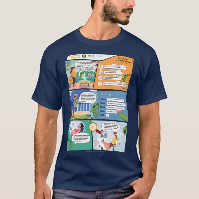Camiseta Maternity Technology AI Comics Man T-Shirt (Anverso)