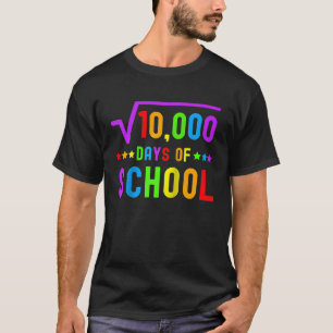 Camiseta Math 100 días de maestro de matemáticas en la escu