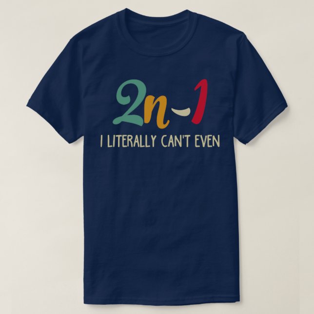 Camiseta Math Algebra Humor 2n1 (Diseño del anverso)
