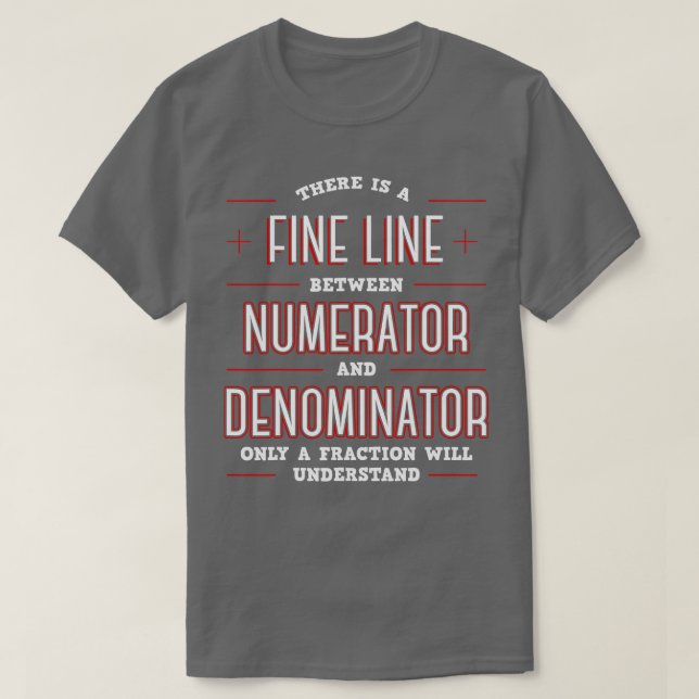 Camiseta Math Algebraic Fracciones Número de Ratios Integer (Diseño del anverso)