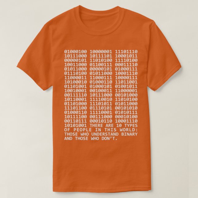 Camiseta math Binary hay 10 tipos de personas (Diseño del anverso)