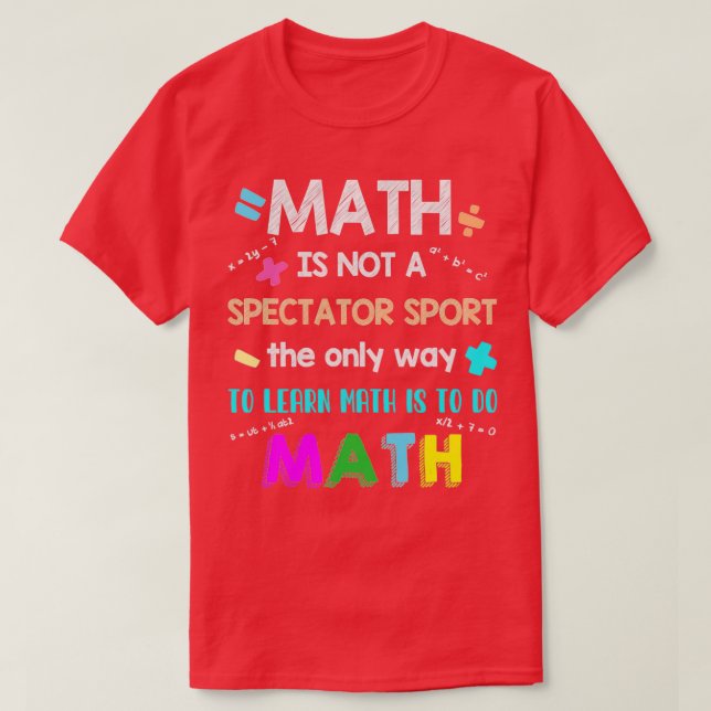 Camiseta Math Calculator Math Facts Math 3Grado Math 4th (Diseño del anverso)