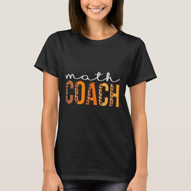 Camiseta Math Coach Leopard Squad Cute otoño otoño Thanksgi (Anverso)