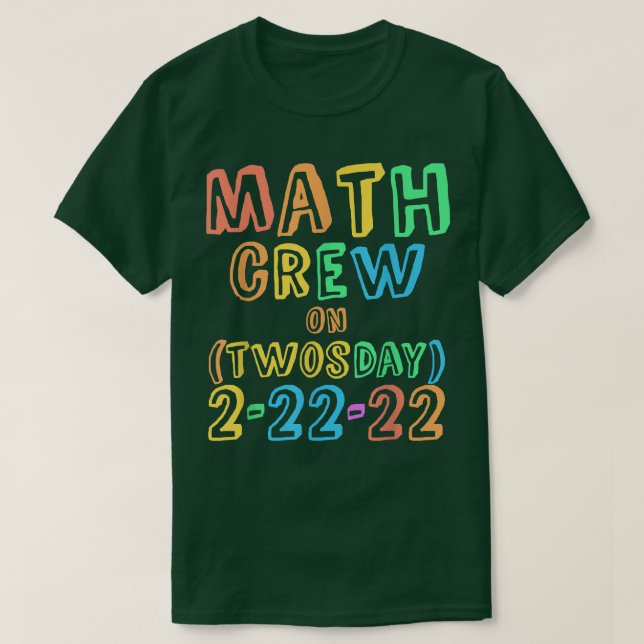 Camiseta MATH CREW DOCENTE 22 2022 22 Enseñanza (Diseño del anverso)