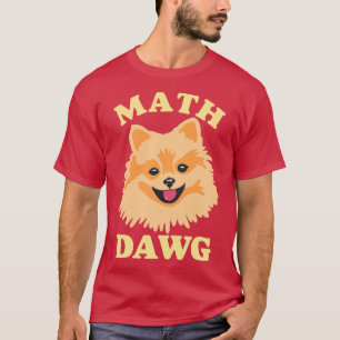Camiseta Math Dawg Cute Math Perro Pomeraniano