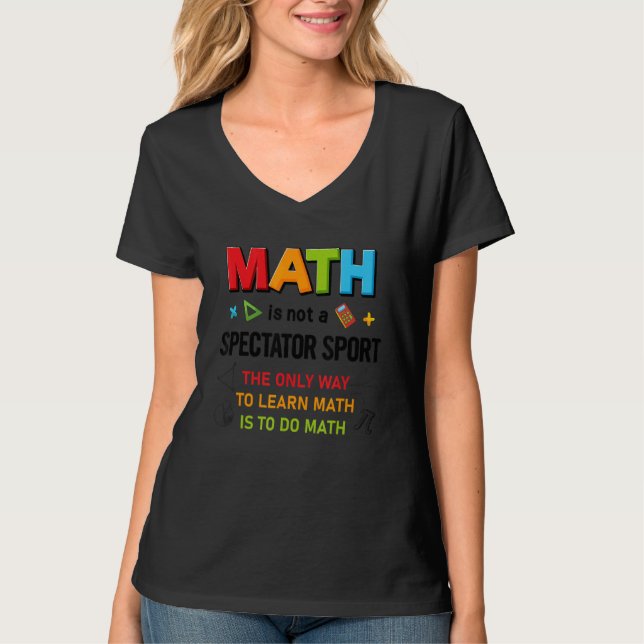 Camiseta Math Day Calculator Número Aprender conjunto matem (Anverso)