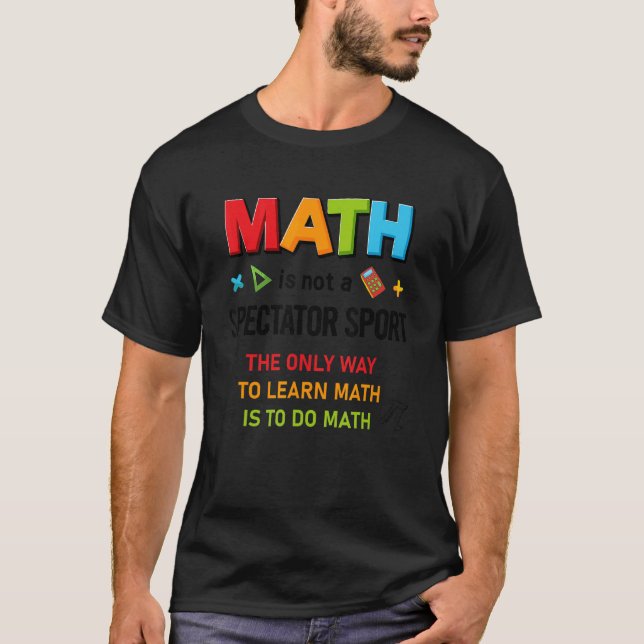 Camiseta Math Day Calculator Número Aprender conjunto matem (Anverso)