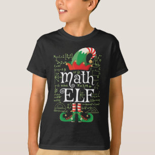 Camiseta Math Elf Gift Divertidos disfraces que coinciden c