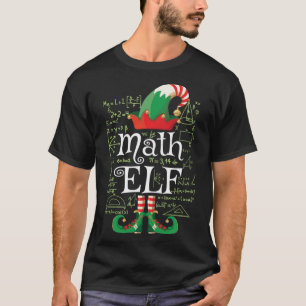 Camiseta Math Elf Gift Divertidos disfraces que coinciden c