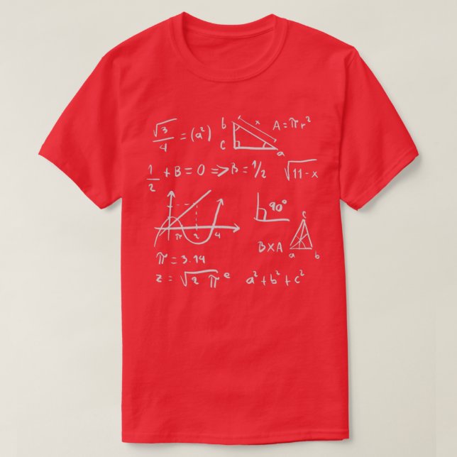 Camiseta Math Equation Cool Quadratic Formula Geek Nerd Mat (Diseño del anverso)