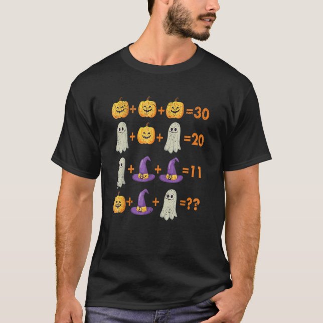 Camiseta Math Equkin Bmpkin Fantasma Bruja Halloween Te (Anverso)