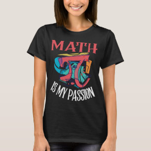 Camiseta Math es mi pasión que dice el profesor de matemáti