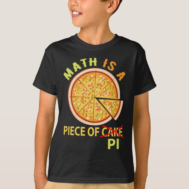 Camiseta Math Es Una Paz De Pi Pizza Math (Anverso)