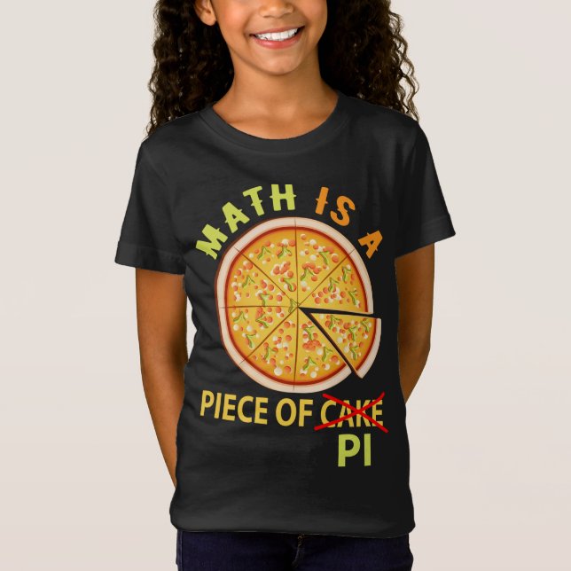 Camiseta Math Es Una Paz De Pi Pizza Math (Anverso)