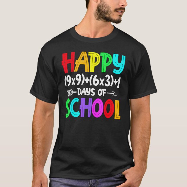 Camiseta Math Formula 100 Days Of School Funny Math Teacher (Anverso)