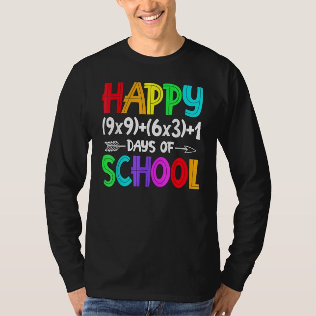 Camiseta Math Formula 100 Days Of School  Math Teacher 100t (Anverso)