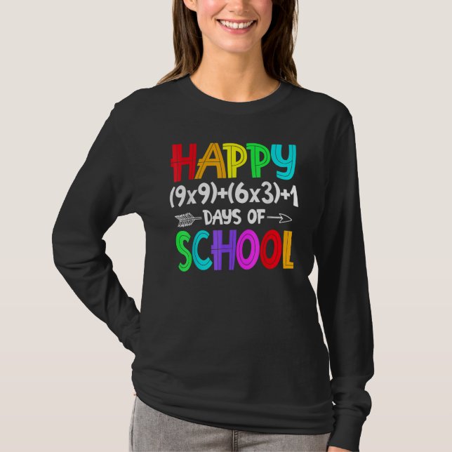 Camiseta Math Formula 100 Days Of School  Math Teacher 100t (Anverso)