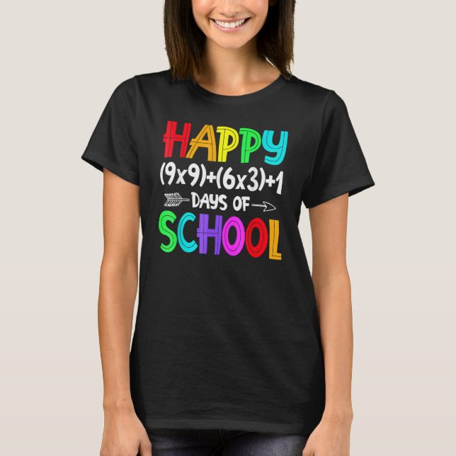 Camiseta Math Formula 100 Days Of School  Math Teacher 100t (Anverso)