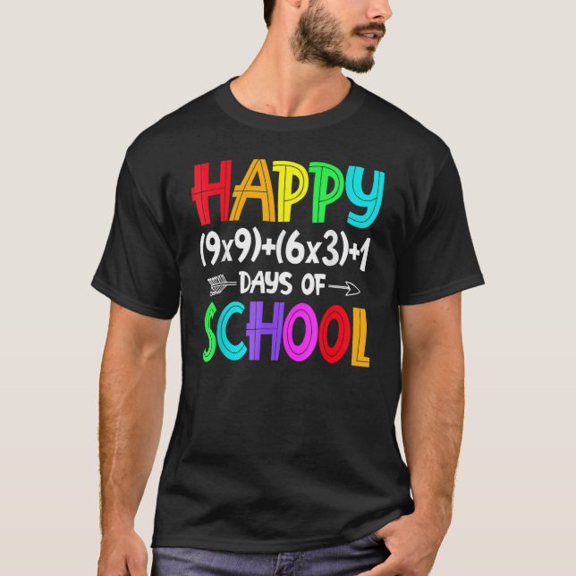 Camiseta Math Formula 100 Days Of School  Math Teacher 100t (Anverso)