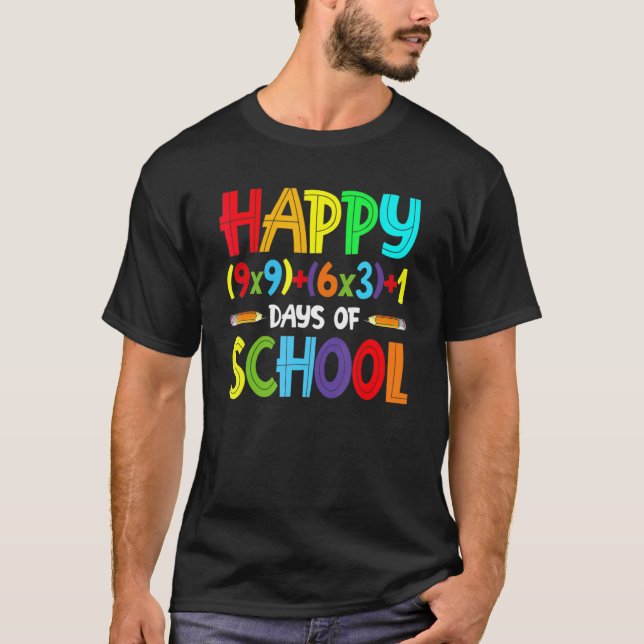 Camiseta Math Formula 100 Days Of School  Math Teacher 100t (Anverso)