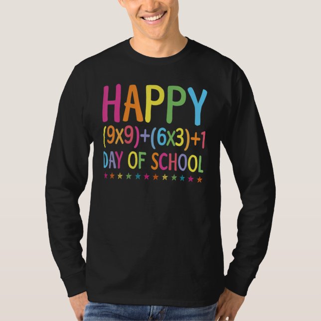 Camiseta Math Formula 100 Days Of School  Teacher Boy Girl  (Anverso)