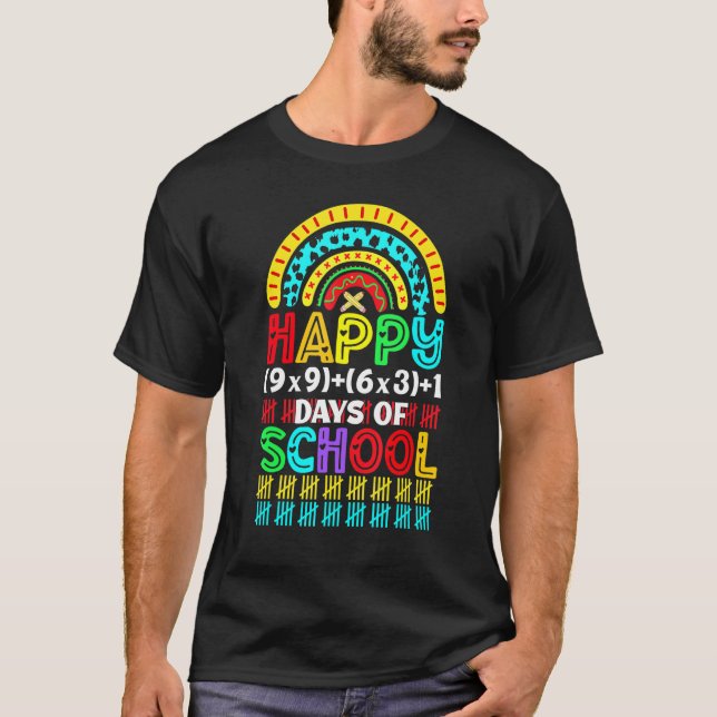 Camiseta Math Formula 100 Days Of School Teacher Boy Girl 2 (Anverso)