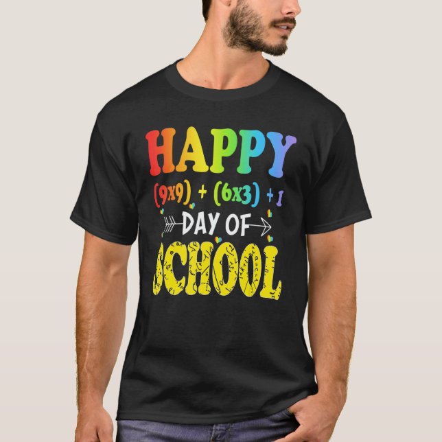Camiseta Math Formula Happy 100 Days Of School 100th Day Te (Anverso)