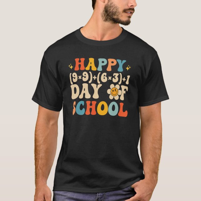 Camiseta Math Formula Happy 100 Days Of School Math Teacher (Anverso)
