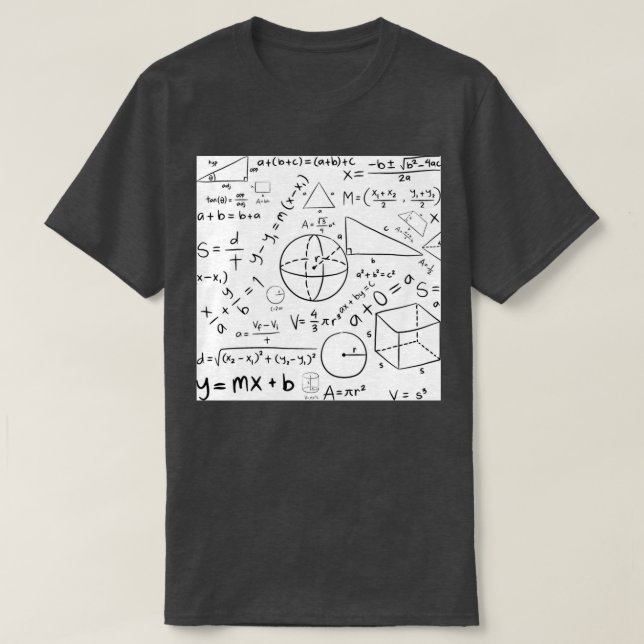 Camiseta Math Formuls (Diseño del anverso)