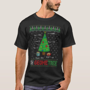 Camiseta Math Geometry Christmas Tree Geometree Teacher Xma
