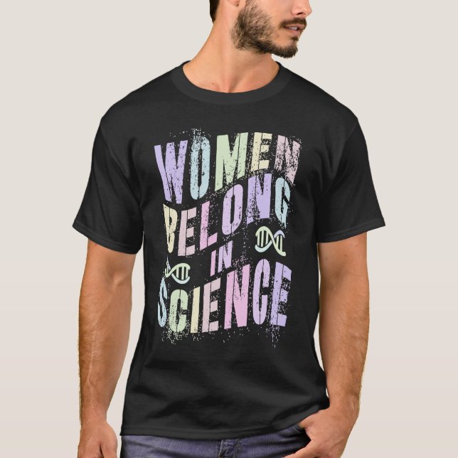 Camiseta Math Girls WOMEN BELONG In SCIENCE Squad Technolog (Anverso)