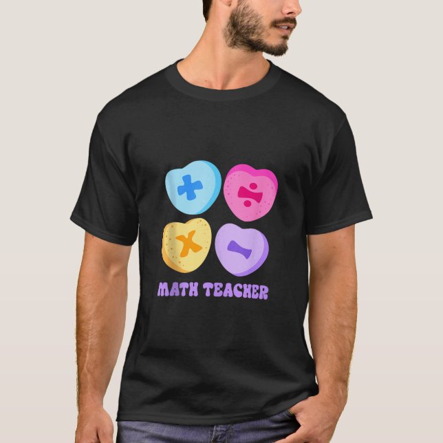 Camiseta Math Hearts Candy Día de San Valentín Funny Math T (Anverso)