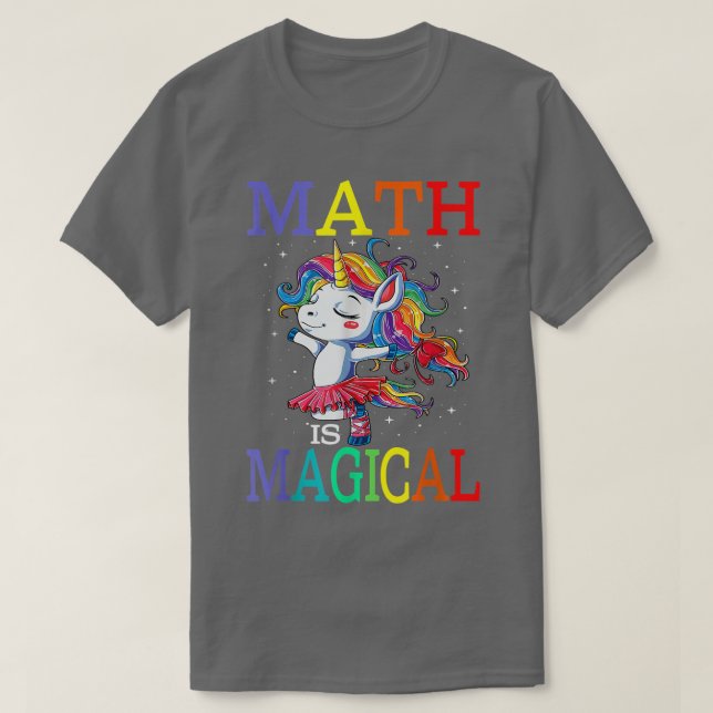 Camiseta Math Is Magical Unicorn Back To School  (Diseño del anverso)