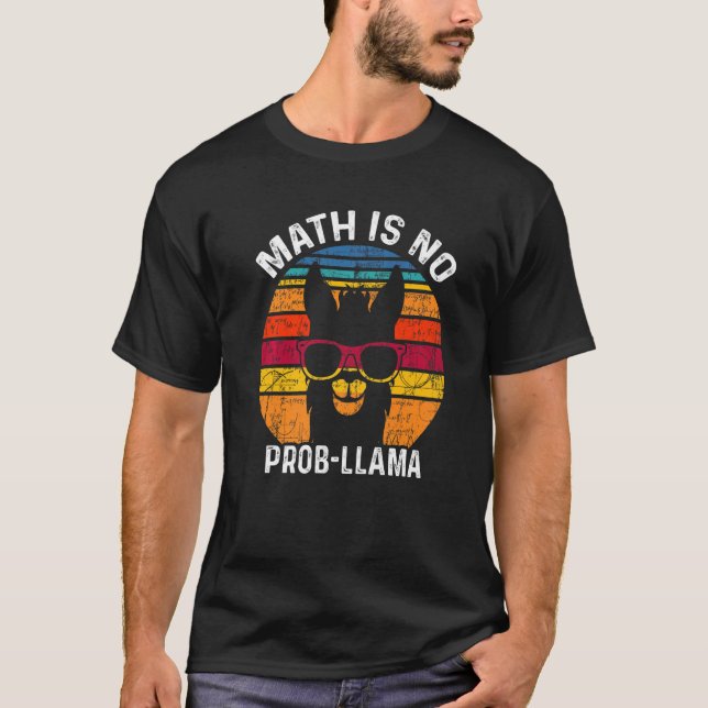 Camiseta Math Is No Pro Llama Llama  Alpaca Costume Llama (Anverso)