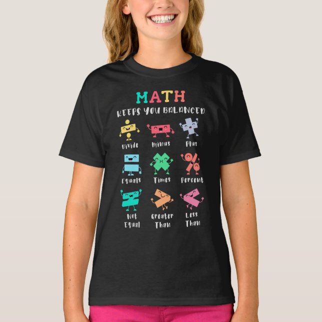 Camiseta Math keeps you balanced (Anverso)