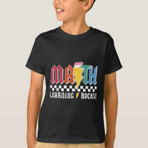 Camiseta Math Learning Rocks Abcd Teacher Rock & Roll B