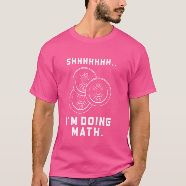Camiseta Math Lover Gym Graciosa Cita De Halterofilia E (Anverso)