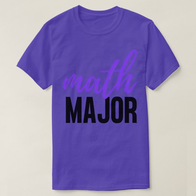 CAMISETA MATH MAJOR (Diseño del anverso)