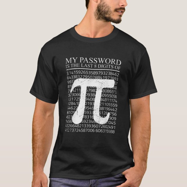Camiseta Math Mi Contraseña Es Los Últimos 8 Dígitos De 3 1 (Anverso)