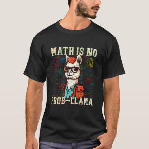 Camiseta Math Nerd Geek Llama Animal Alpaca Matematista M