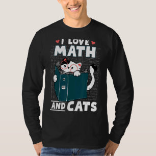 Camiseta Math Nerd Math Teacher Cat I Love Math Y Cats