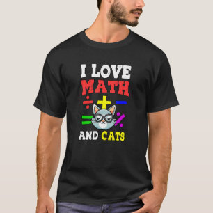 Camiseta Math Nerd Math Teacher Cat Lover Me Encanta Las Ma