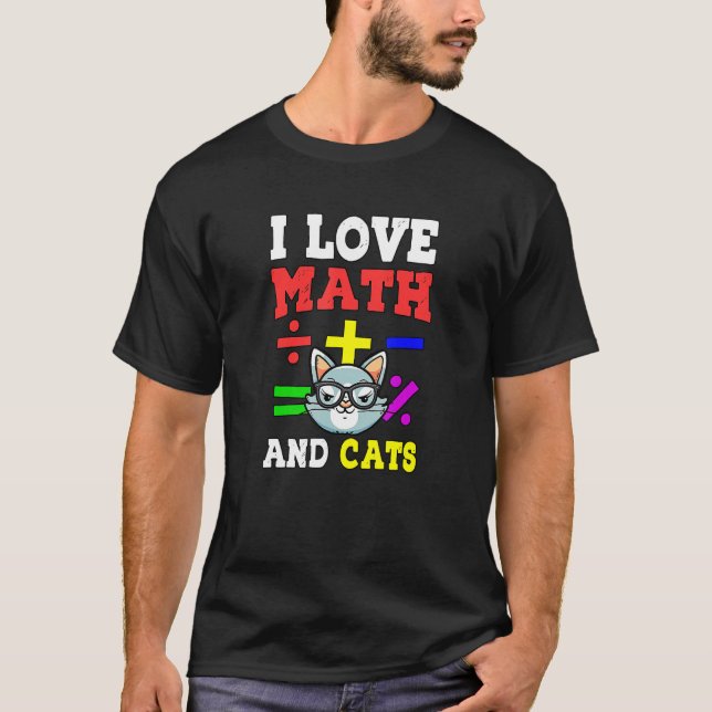 Camiseta Math Nerd Math Teacher Cat Lover Me Encanta Las Ma (Anverso)