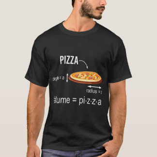 Camiseta Math nerd pizza lover de la fórmula geek T-Shirt