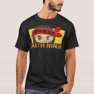 Camiseta Math ninja escuela algebra cita regalo de kiddinx
