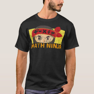 Camiseta Math ninja school algebra cita niños graciosos
