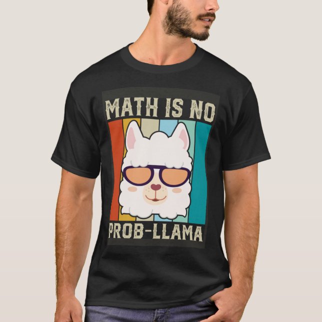 Camiseta Math no es profesora de llama de prob Math Llama (Anverso)