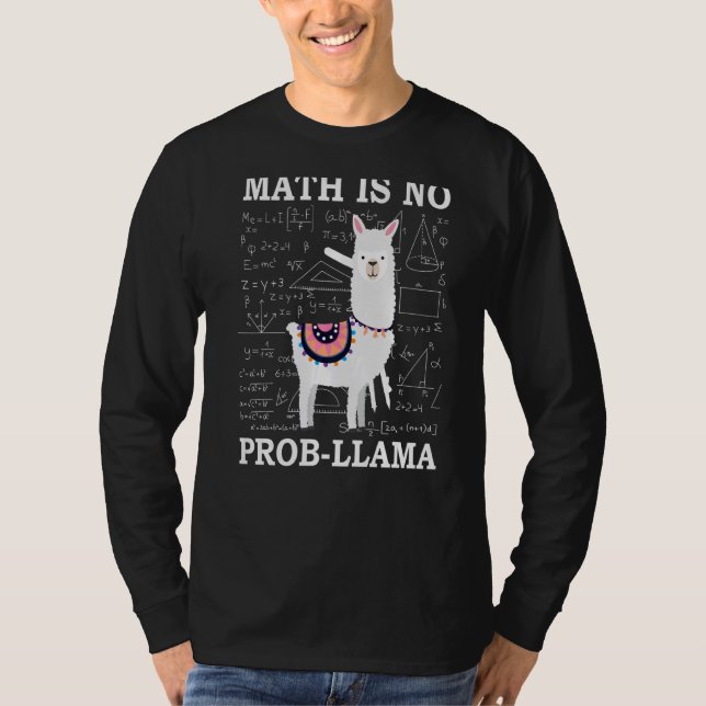 Camiseta Math no es un prob llama profesora Alpaca (Anverso)